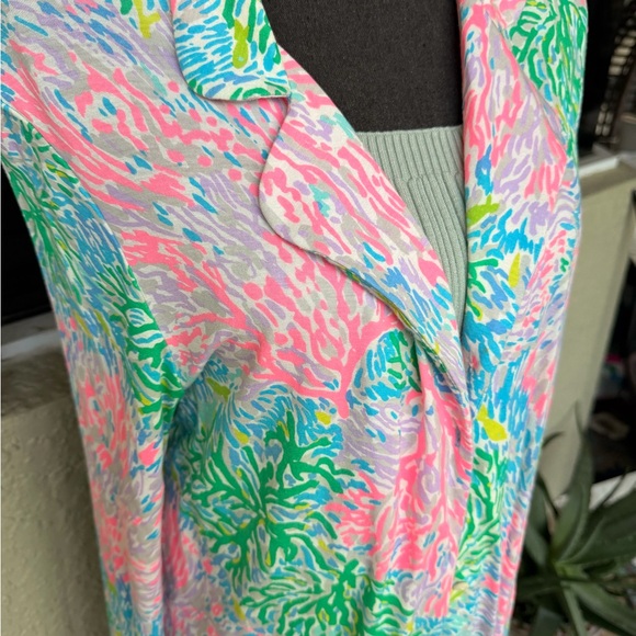 Lilly Pulitzer Colorful Cardigan Tropical Print Lightweight Cardigan - Picture 4 of 9